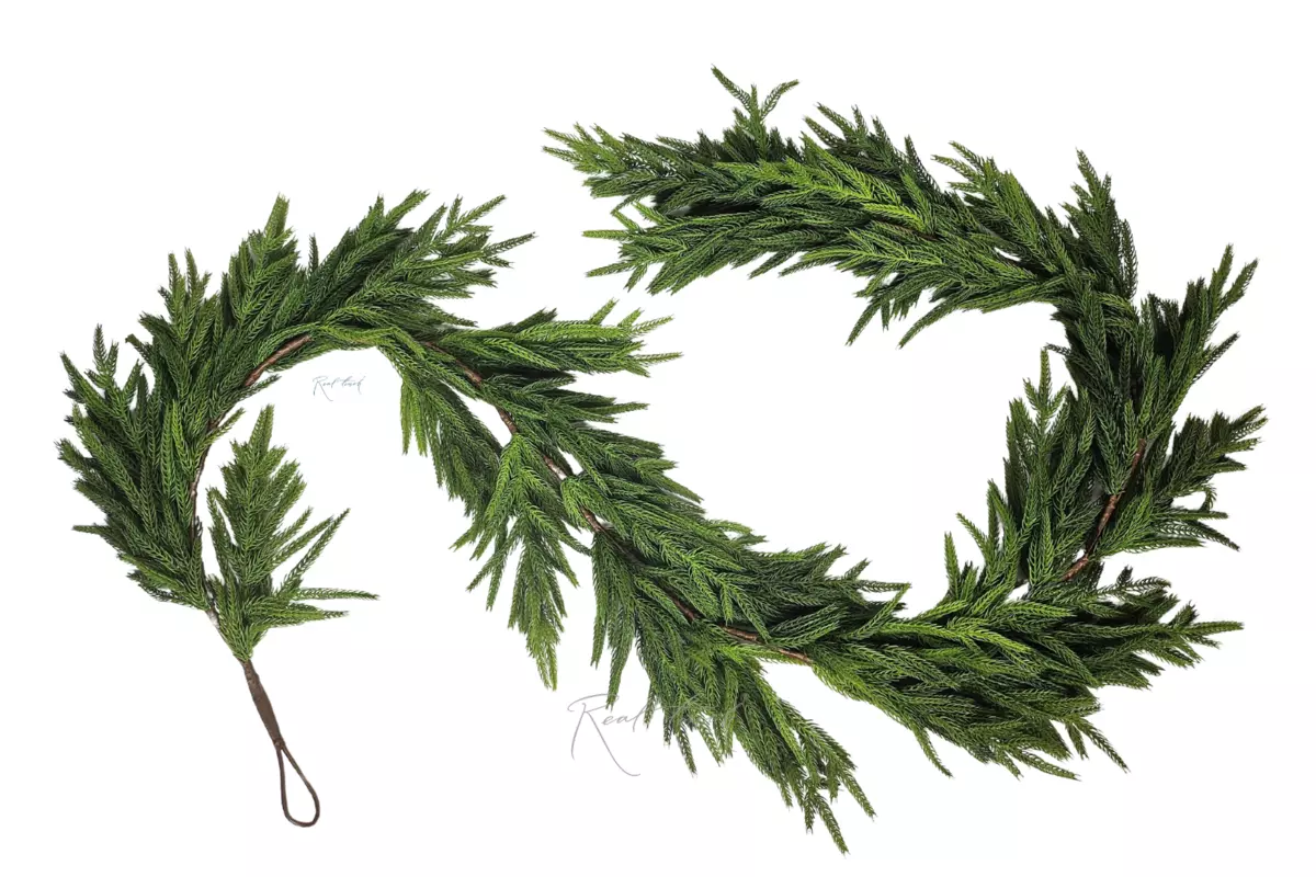 Garland of Spruce with thin twigs 200cm - green