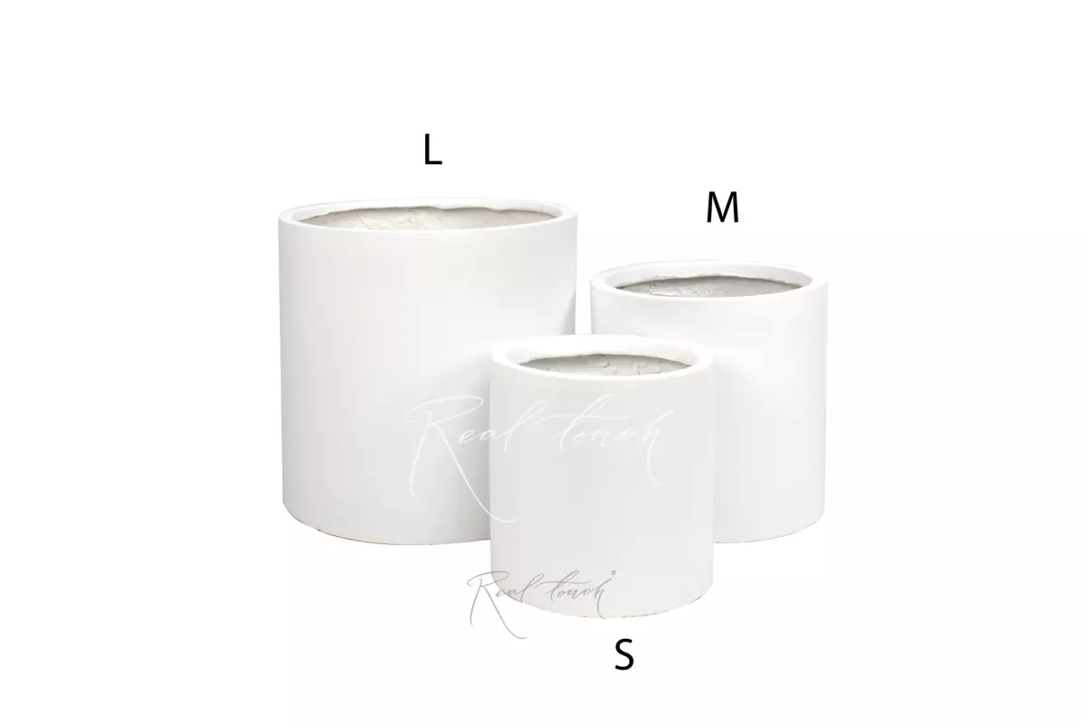 Planter Real Touch column (S) - white