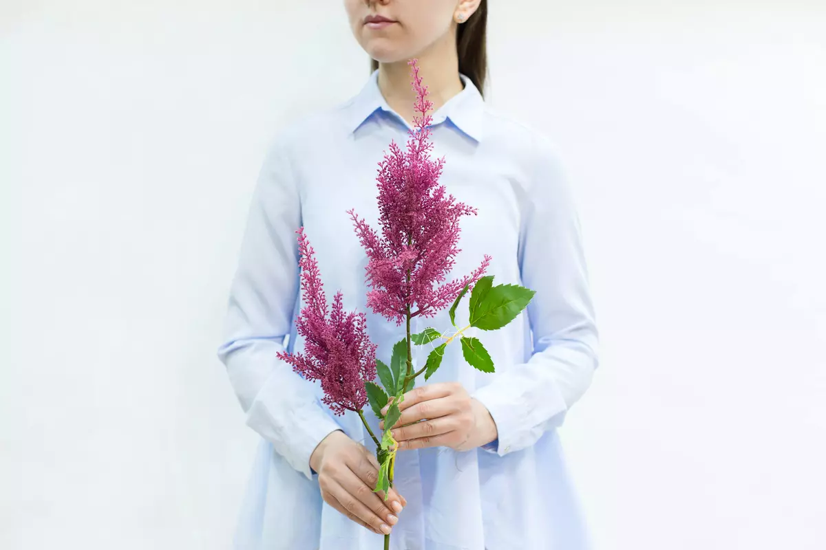 Artificial Astilbe branch - burgundy Artificial Astilbe branch - burgundy