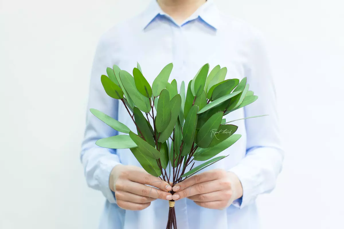 Real Touch Eucalyptus Populus (8 branches) - green