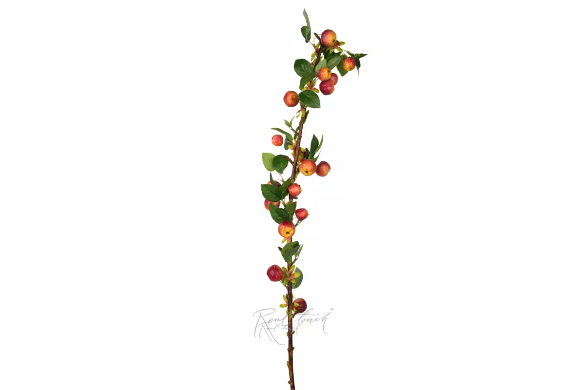Branch with mini apples 35" - Yellow red