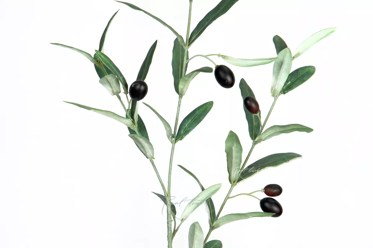 Olive branch with fruits medium 76cm - green