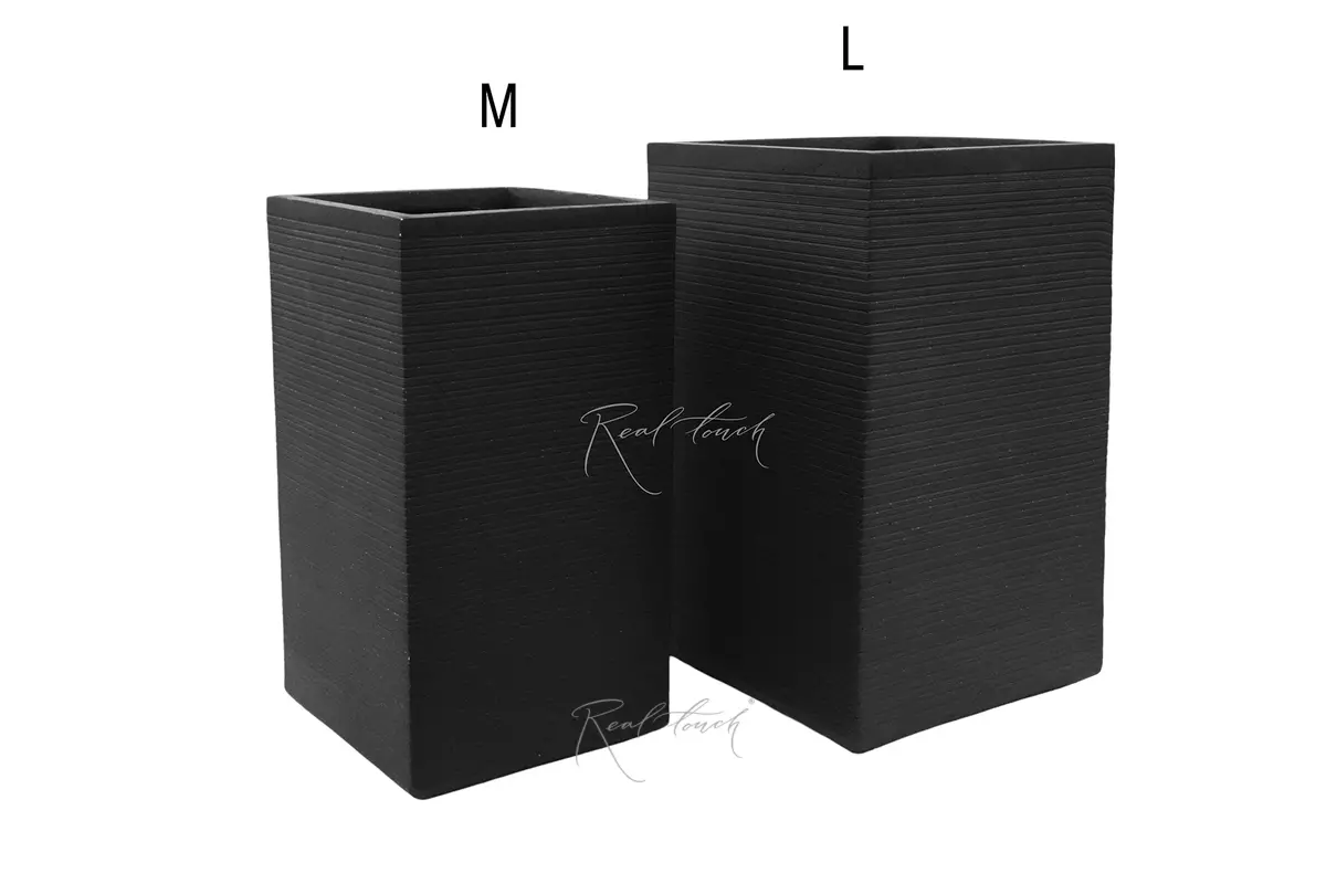 Elongated Flowerpot Cube 33.5*33.5*55.5 - Black