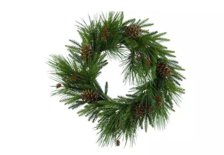 Medium Real Touch Spruce Wreath - green