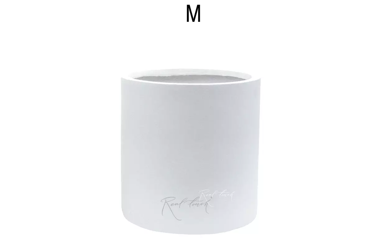Planter Real Touch column (M) - white