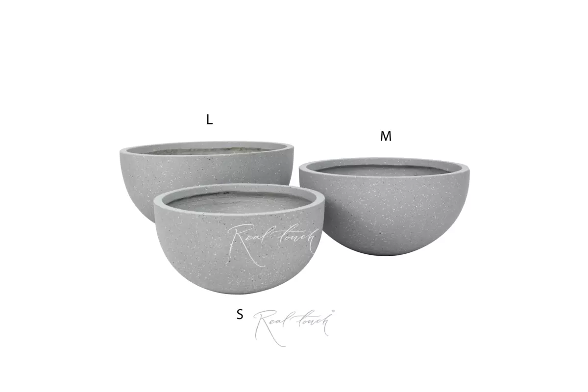 Planter Real Touch hemisphere (M) - Gray