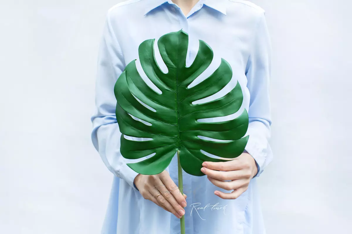 Artificial Monstera Leaf 3D big - green Artificial Monstera Leaf 3D big - green