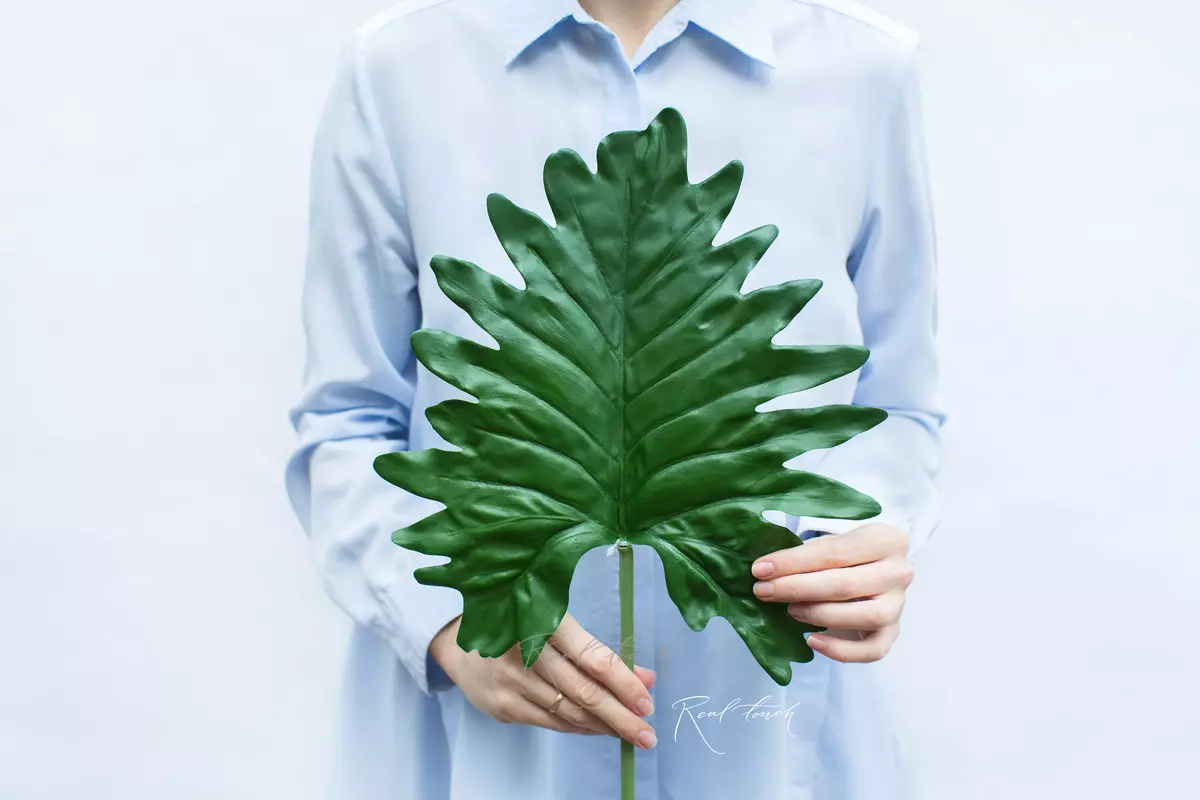 Philodendron leaf Atom 80cm - green Philodendron leaf Atom 80cm - green