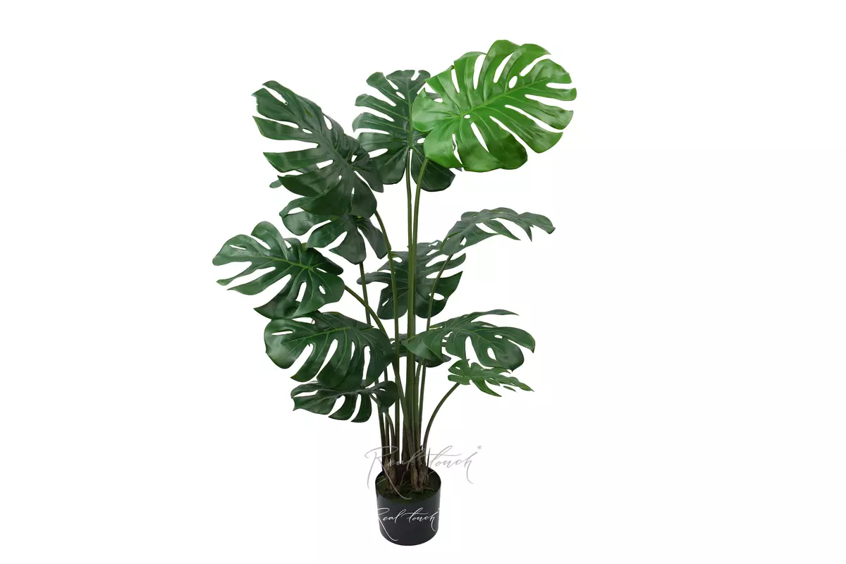 Articial Monstera bush 135 cm in the planters - green