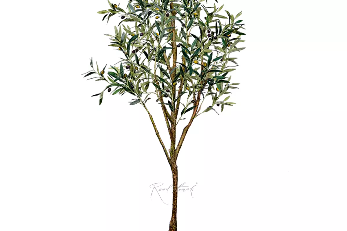 Artificial Olive Tree, Slim Shape, 240 cm, in pot - green