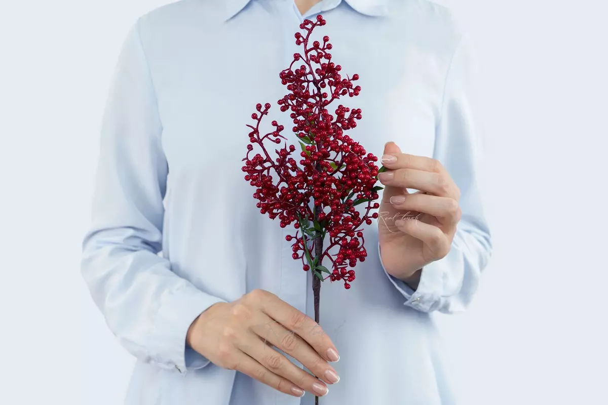 Small Ilex branch - red