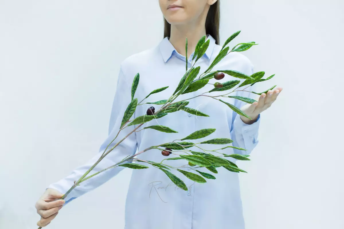 Olive branch with fruits 105cm - green Olive branch with fruits 105cm - green
