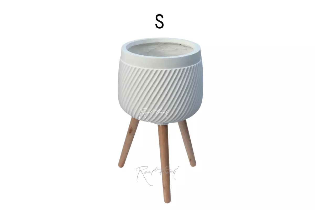 Flowerpot with legs 28*31*27 - white