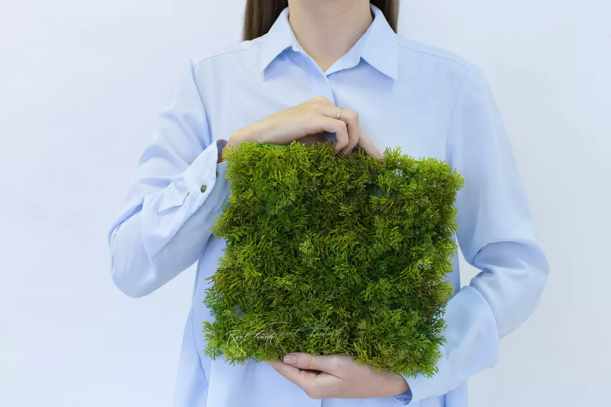 Reindeer Moss Yagel panel 24,5 * 24,5cm - green