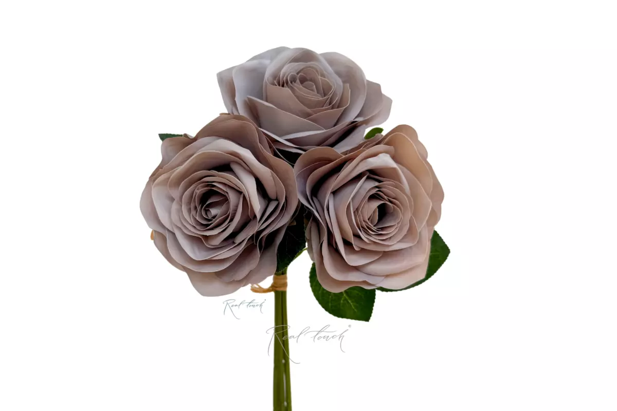 Bouquet of 3 Roses - Dark gray