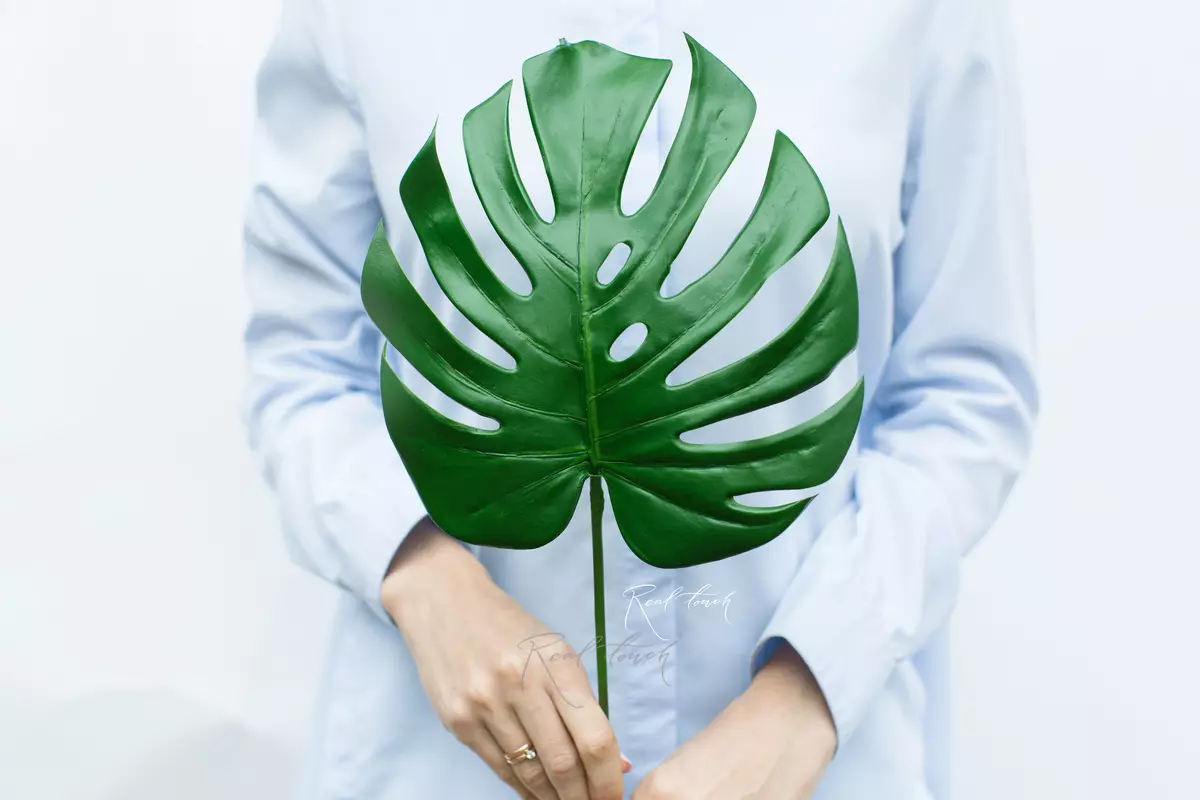 Artificial Monstera Leaf 3D medium - green Artificial Monstera Leaf 3D medium - green