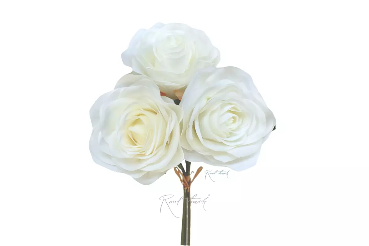 Bouquet of 3 Roses - white