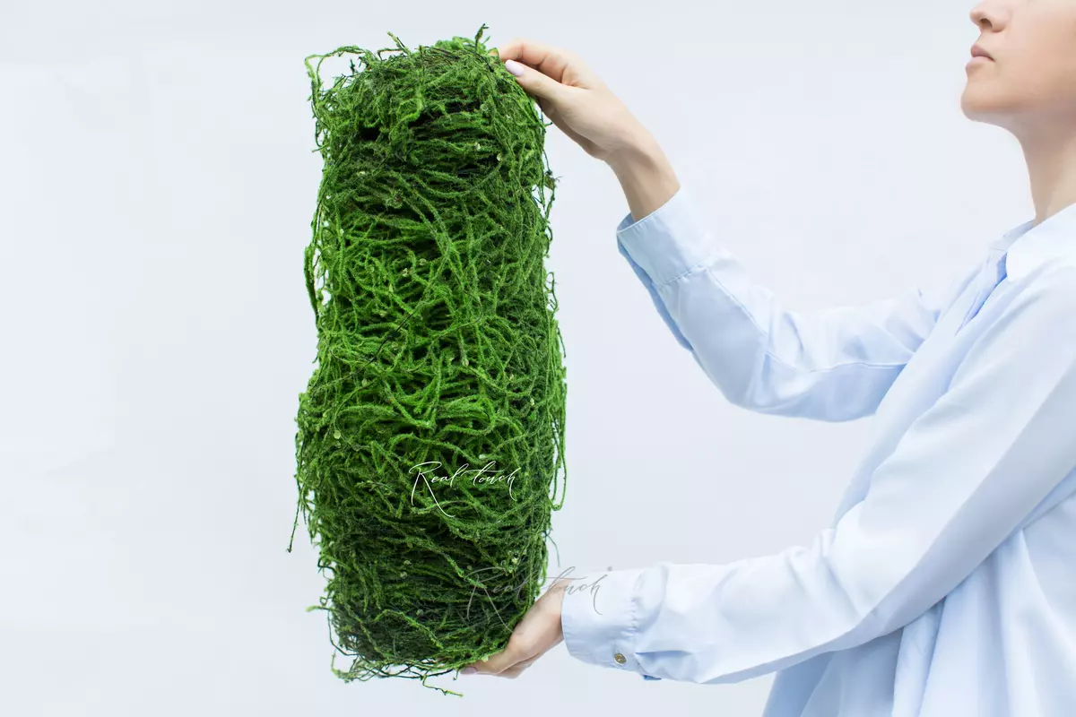 The cylinder of branches with moss 0.5m - green
