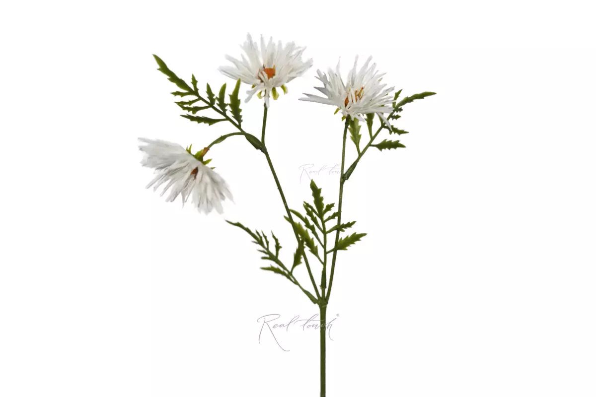 Chrysanthemum Needle 43cm (3 inflorescences) - white