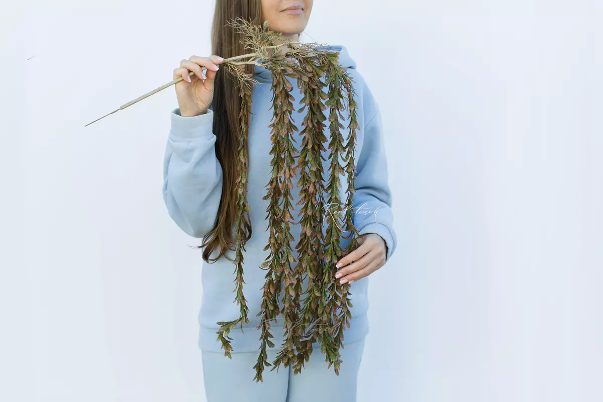 Artificial hanging plant with serrated leaves - Autumn