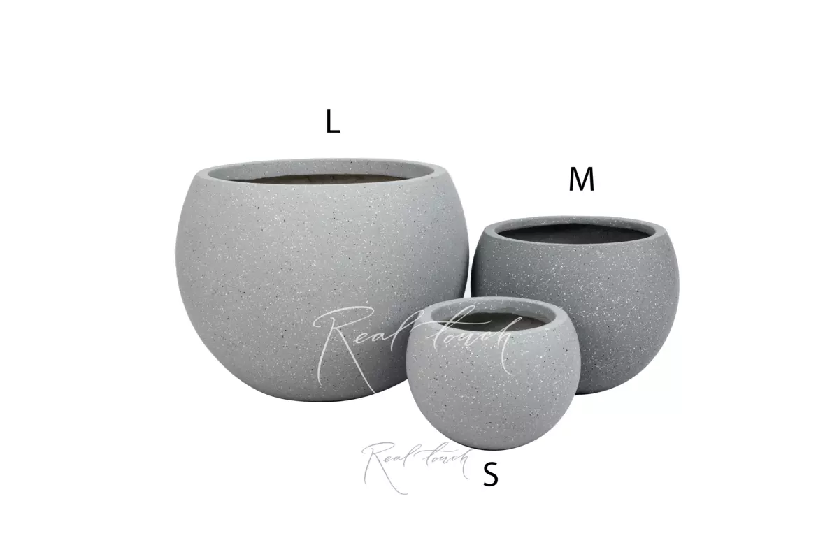 Planter Real Touch sphere (S) - Gray