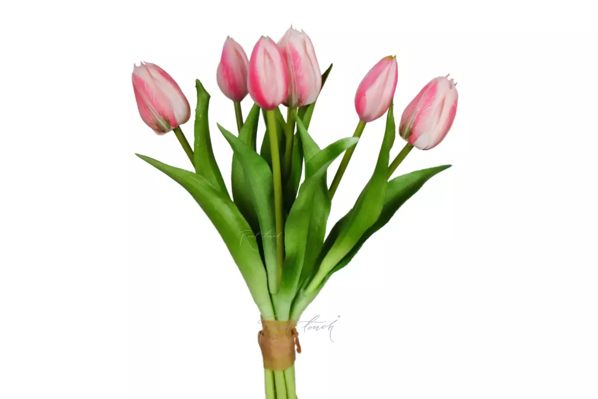Bouquet of tulips 4+3 (30cm) - pink