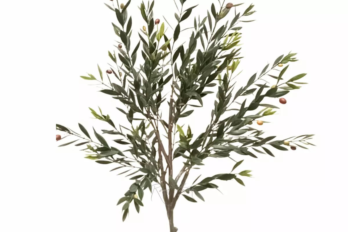 Artificial Olive Bush 120 cm in pot - green