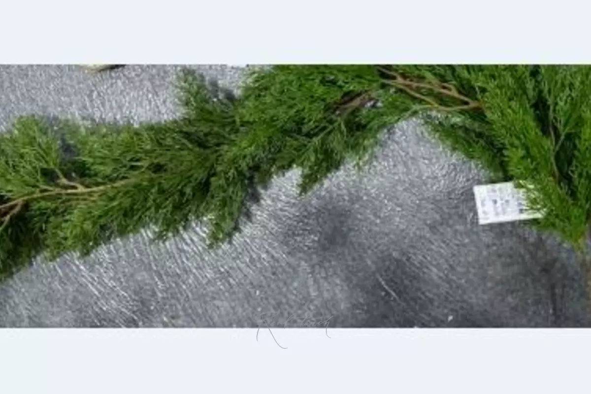 Real Touch artificial thuja garland 190cm - green