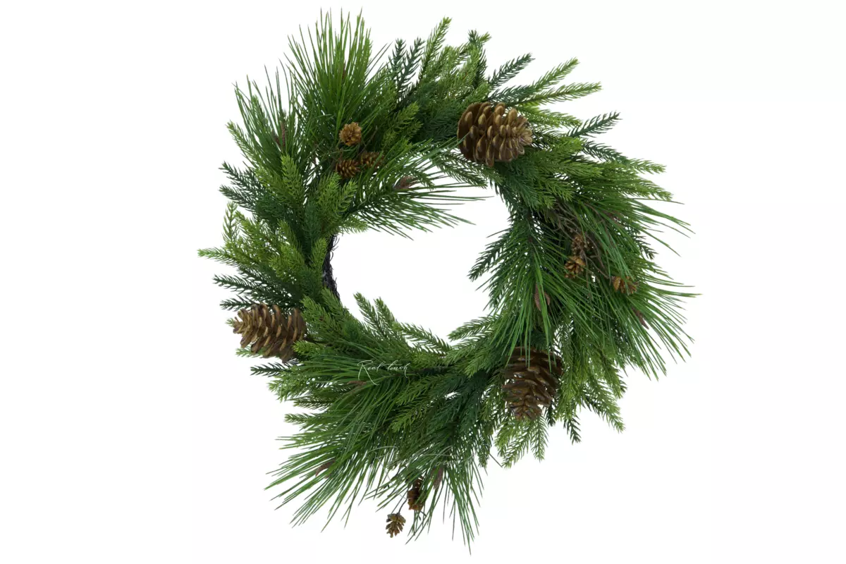 Small Real Touch Spruce Wreath - green Small Real Touch Spruce Wreath - green