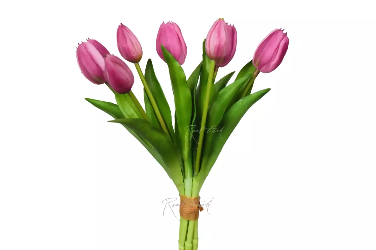 Bouquet of tulips 4+3 (30cm) - light purple 