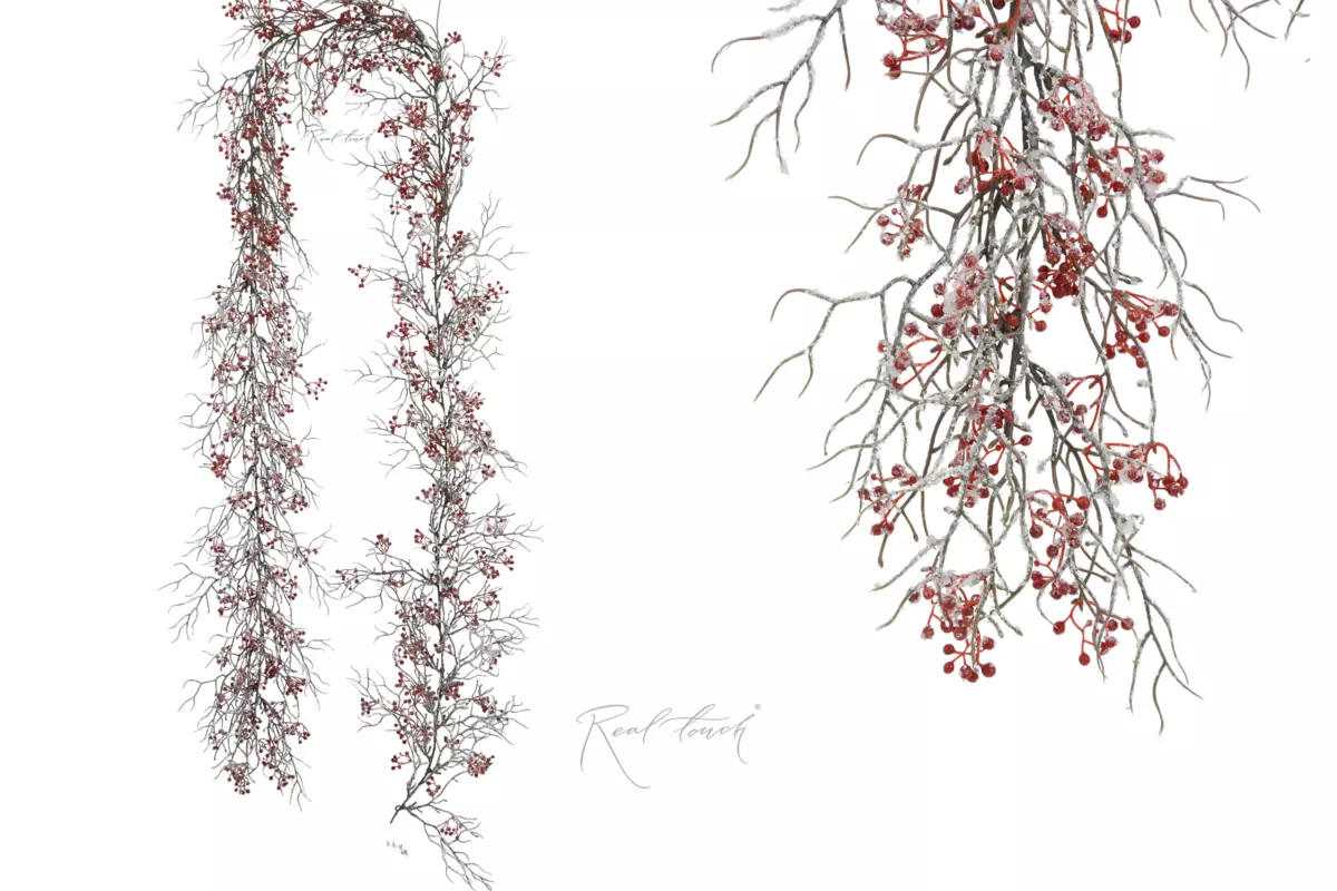 Garland with berries - red Garland with berries - red