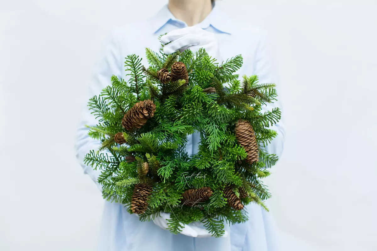 Christmas wreath with cast needles 45 cm - green Christmas wreath with cast needles 45 cm - green